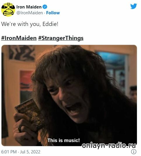 Радио Iron Maiden также упомянута в новом сезоне «Очень странных дел ...